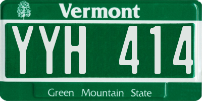 VT license plate YYH414