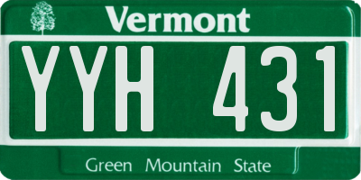 VT license plate YYH431