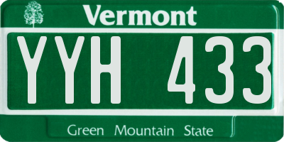 VT license plate YYH433