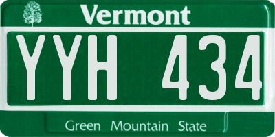 VT license plate YYH434