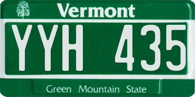 VT license plate YYH435