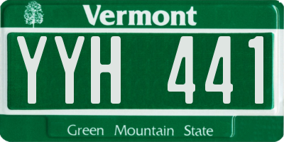 VT license plate YYH441