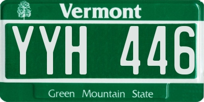 VT license plate YYH446
