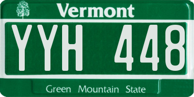 VT license plate YYH448