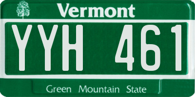 VT license plate YYH461
