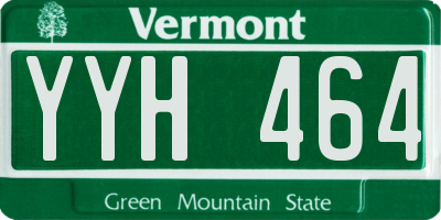 VT license plate YYH464