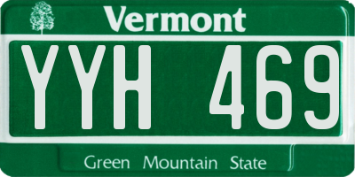 VT license plate YYH469
