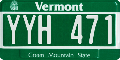 VT license plate YYH471