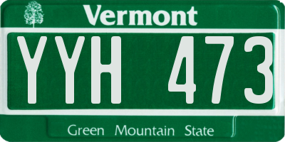 VT license plate YYH473