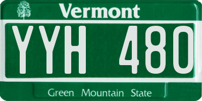 VT license plate YYH480