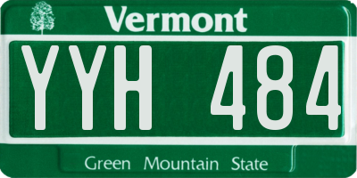 VT license plate YYH484