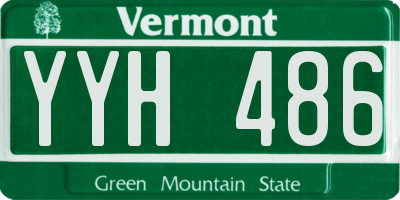 VT license plate YYH486