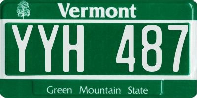 VT license plate YYH487