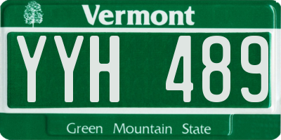 VT license plate YYH489