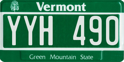 VT license plate YYH490