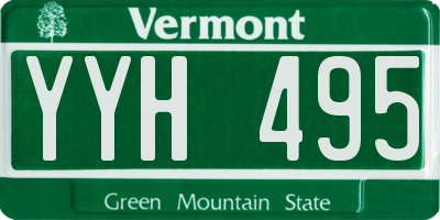 VT license plate YYH495