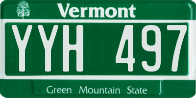 VT license plate YYH497
