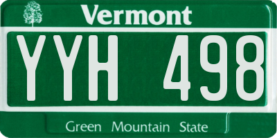 VT license plate YYH498
