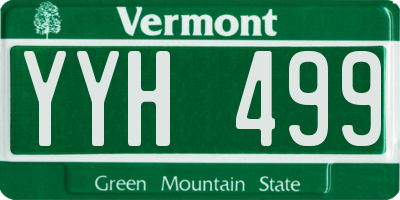 VT license plate YYH499