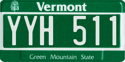 VT license plate YYH511