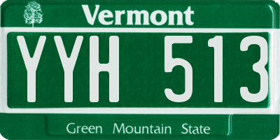 VT license plate YYH513