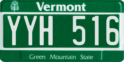 VT license plate YYH516