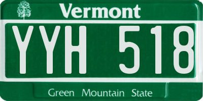 VT license plate YYH518
