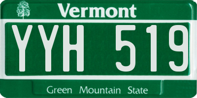 VT license plate YYH519