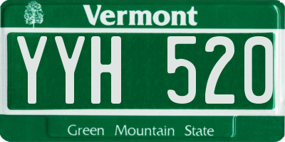 VT license plate YYH520
