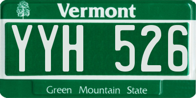 VT license plate YYH526