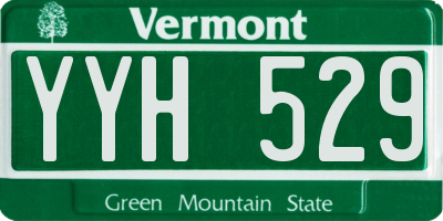 VT license plate YYH529