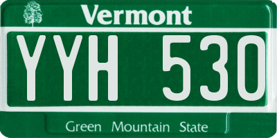 VT license plate YYH530