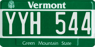 VT license plate YYH544