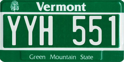 VT license plate YYH551