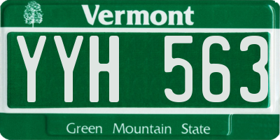 VT license plate YYH563