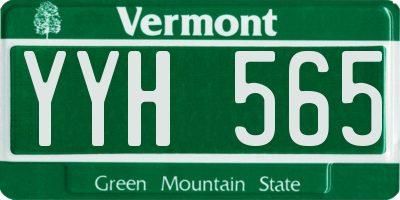 VT license plate YYH565