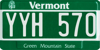 VT license plate YYH570