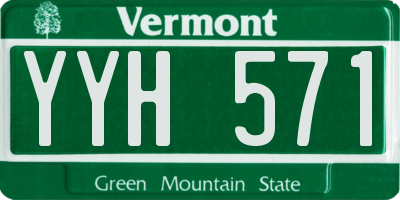VT license plate YYH571