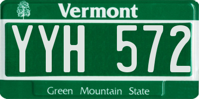 VT license plate YYH572