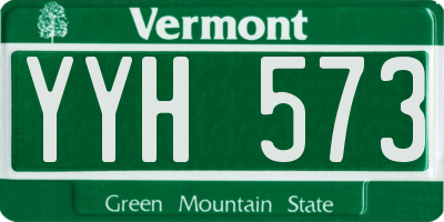 VT license plate YYH573