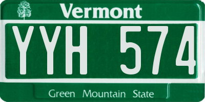 VT license plate YYH574
