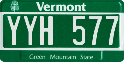 VT license plate YYH577