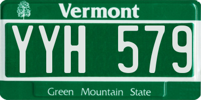 VT license plate YYH579