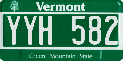 VT license plate YYH582