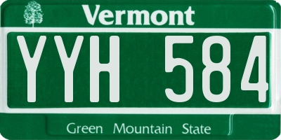 VT license plate YYH584