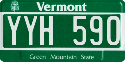 VT license plate YYH590