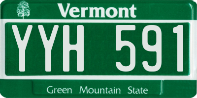 VT license plate YYH591