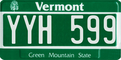 VT license plate YYH599