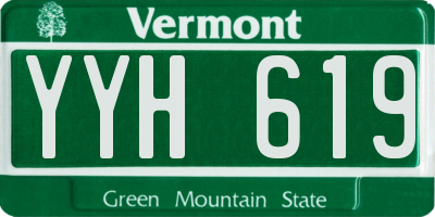VT license plate YYH619