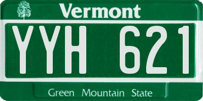 VT license plate YYH621